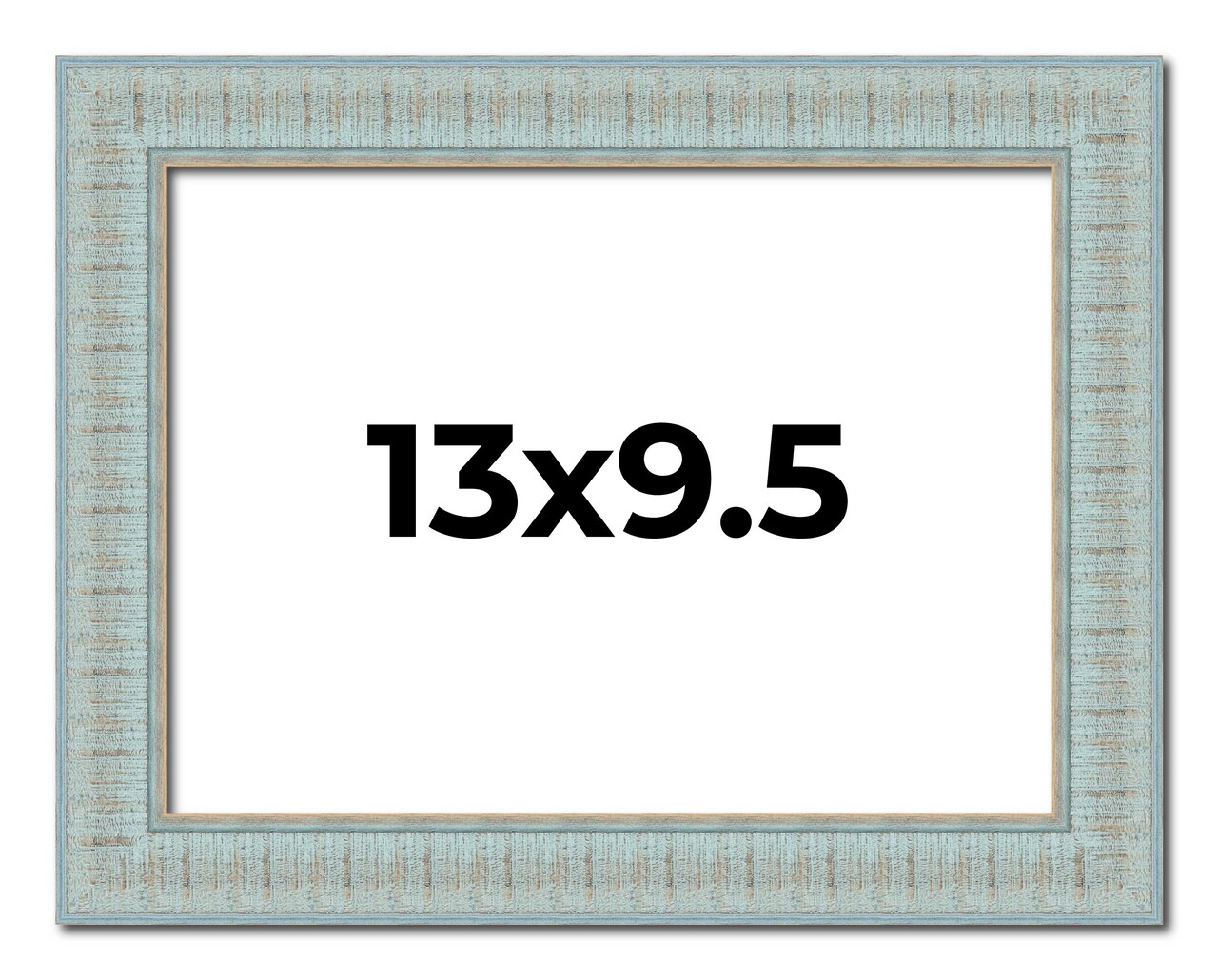Photo Size Refined Blue Picture Frame - UV Acrylic, Foam Board Backing, Hanging Hardware